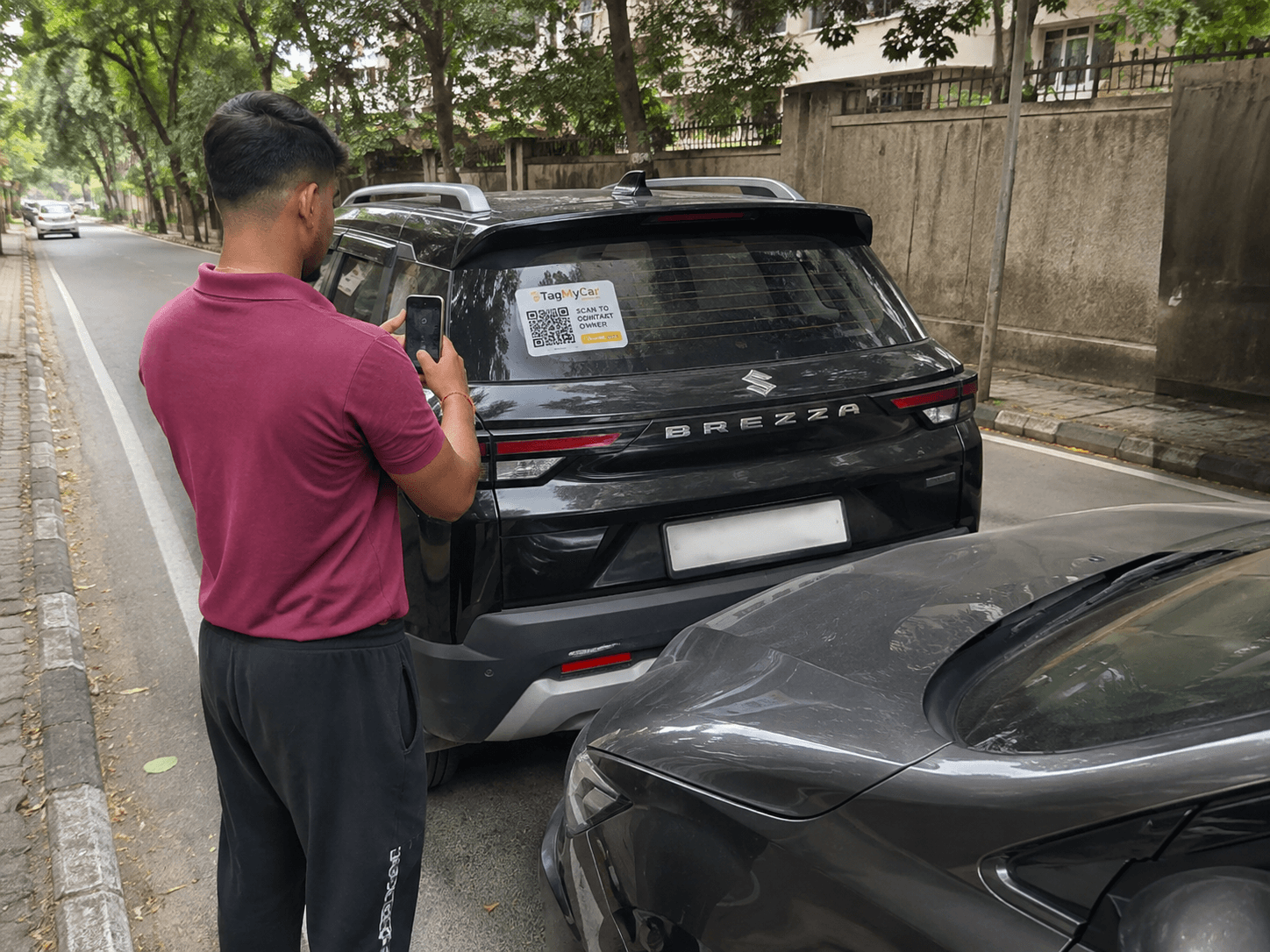 Car Blocking Your Way — a parked car blocking the way