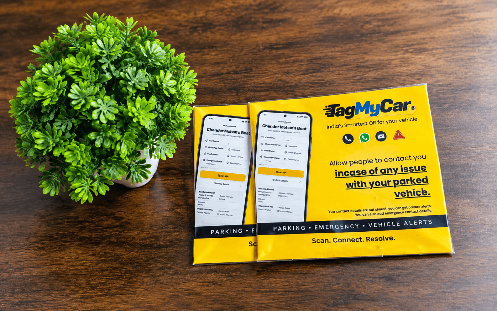 TagMyCar pack of 2 tags in its box