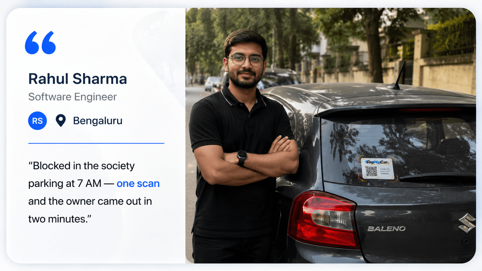 Rahul Sharma — TagMyCar customer