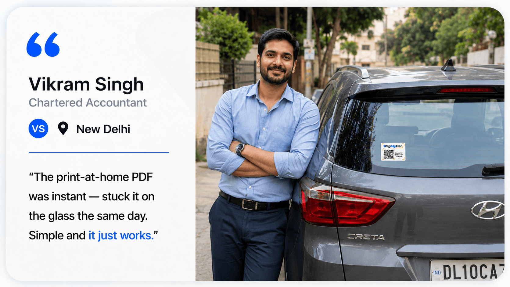 Vikram Singh — TagMyCar customer